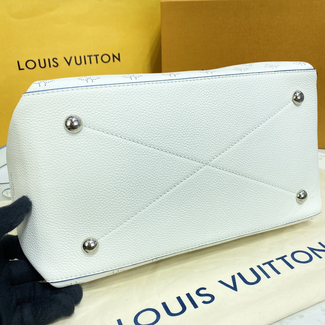 Louis Vuitton BEAUBOURG HOBO MM Mahina Handbag M58482 Snow White